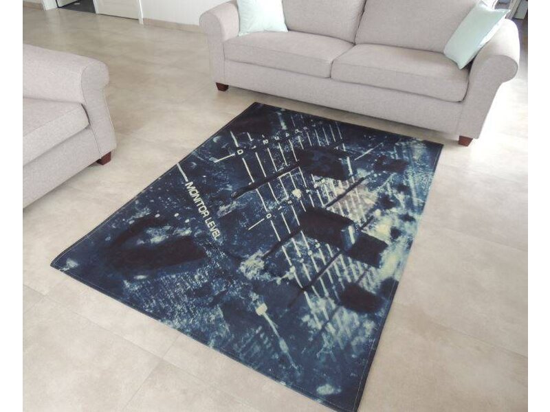 Trendy tapijt met coole print van DJ-mengtafel