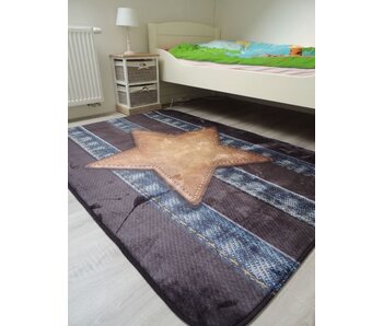 Stoer tapijt met jeanslook
