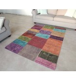 Kleurrijk tapijt met patchwork motief 140x200