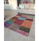Kleurrijk tapijt met patchwork motief 140x200