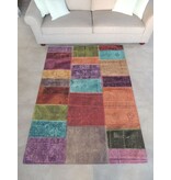 Kleurrijk tapijt met patchwork motief 140x200