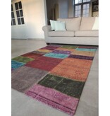Kleurrijk tapijt met patchwork motief 140x200