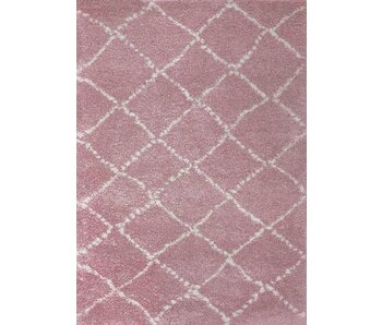Roze tapijt met lange pool kinderkamer