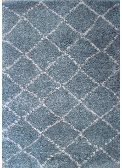 Blauw tapijt met lange pool jongenskamer