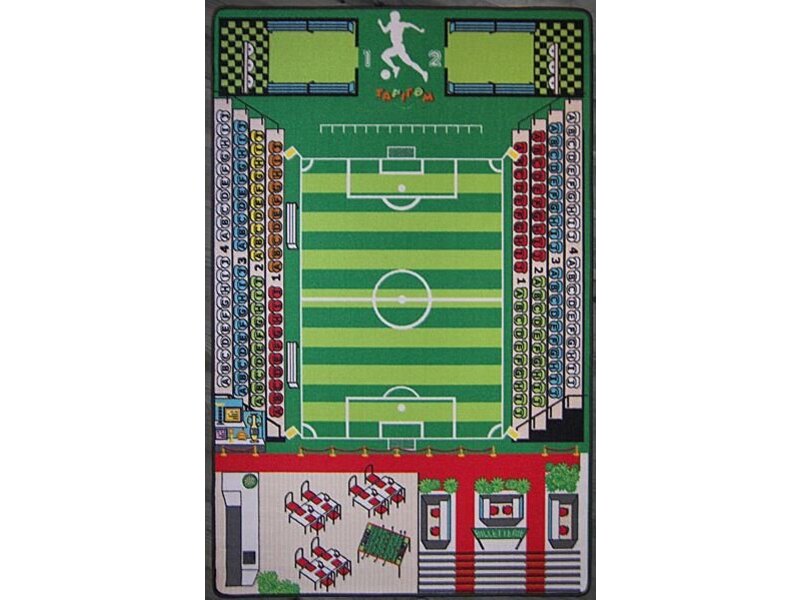 Groot speeltapijt voetbalveld 130x200cm