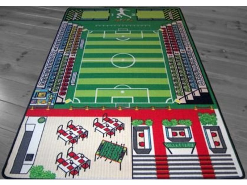 Groot speeltapijt voetbalveld 130x200cm