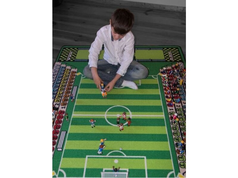 Groot speeltapijt voetbalveld 130x200cm