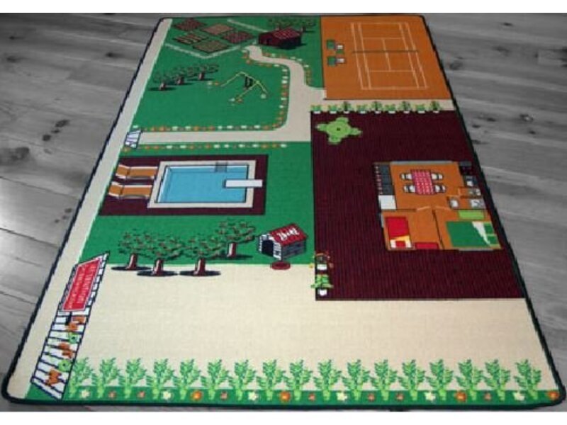 Groot speeltapijt vakantiehuis 130x200cm