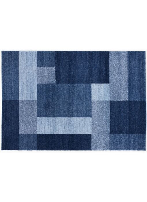 Blauw modern tapijt