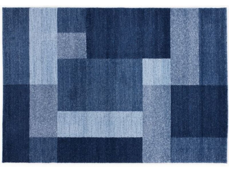 Blauw design tapijt