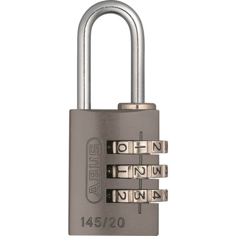 Abus Cijfer hangslot 145/20 titanium Abus Cijfer hangslot 145/20 titanium
