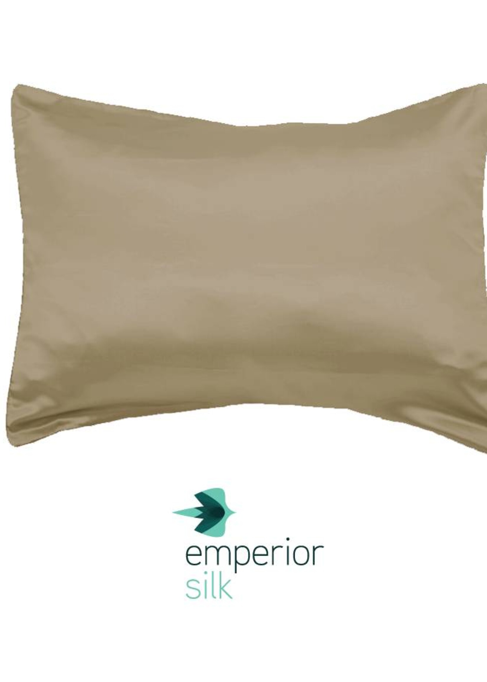 Emperior Silk  2x 100% Zijden kussensloop Verdi Taupe - 22MM extra zacht