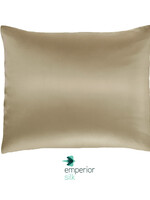 Emperior Silk  2x 100% Zijden kussensloop Verdi Taupe - 22MM extra zacht