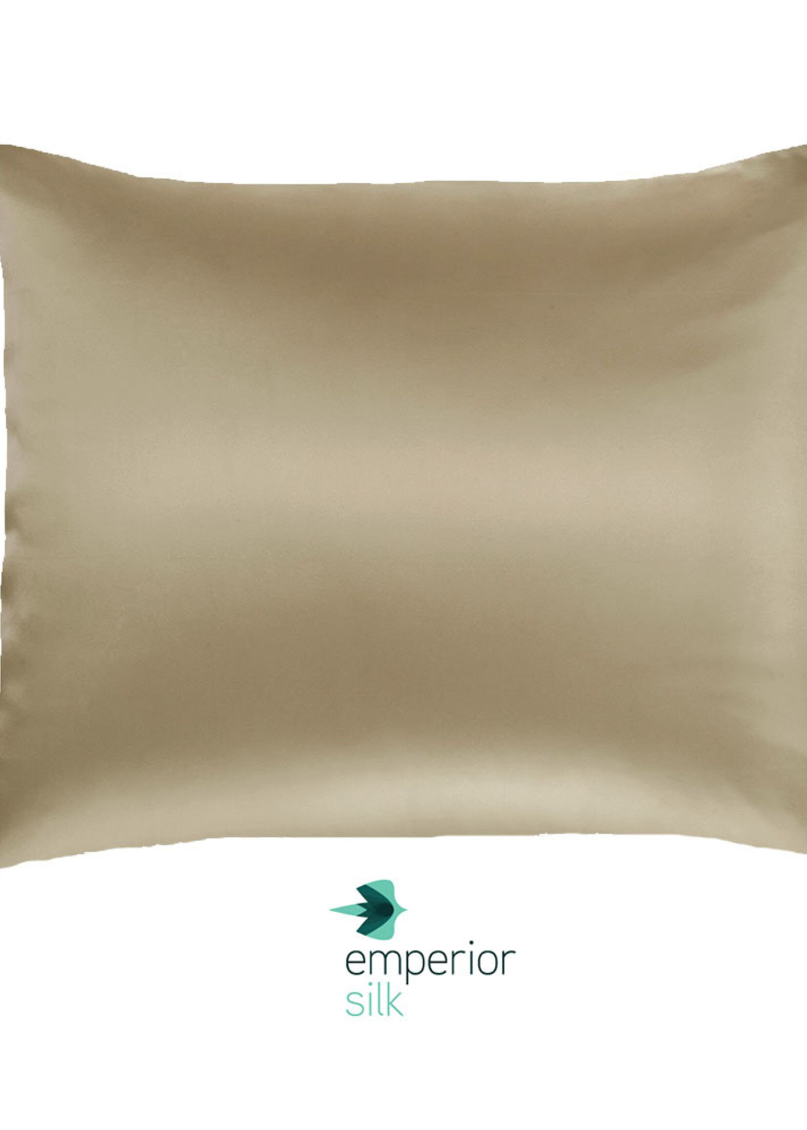 Emperior Silk  2x 100% Zijden kussensloop Verdi Taupe - 22MM extra zacht