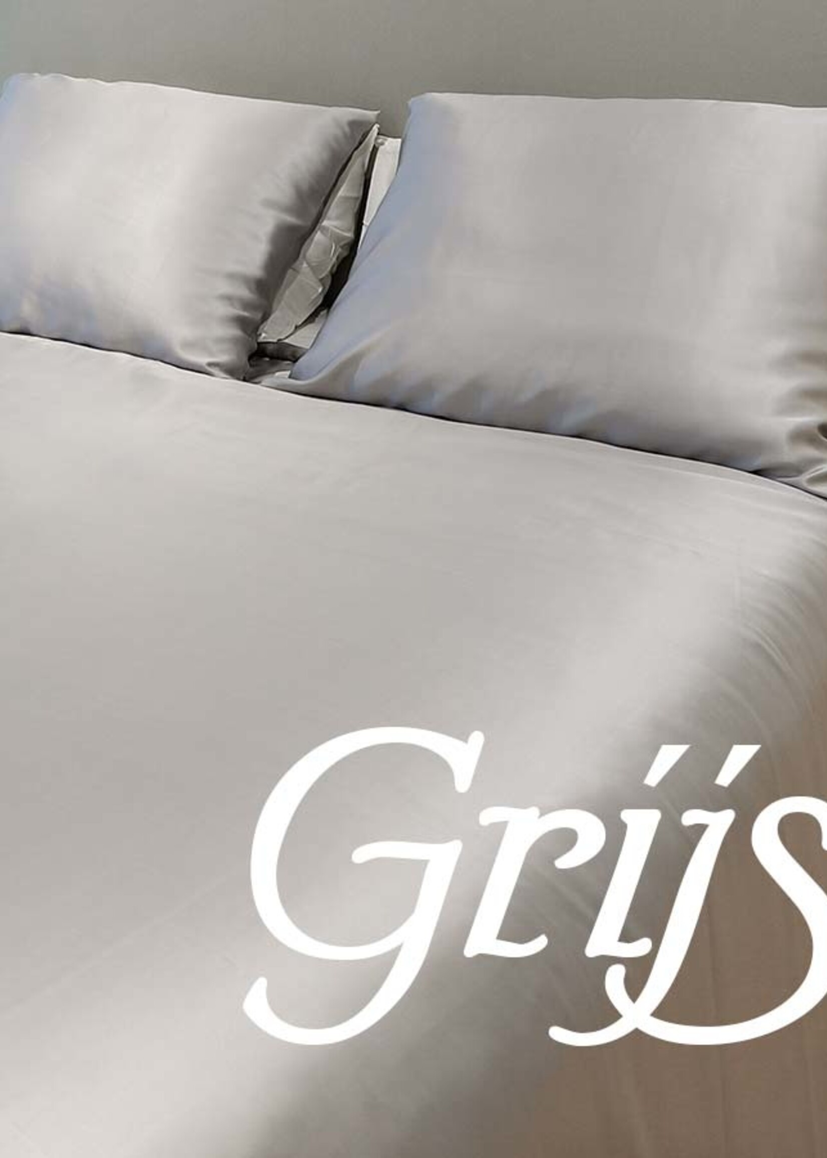 Emperior Silk  Zijden dekbedovertrek Rossini Ivoor & Grijs - 22MM