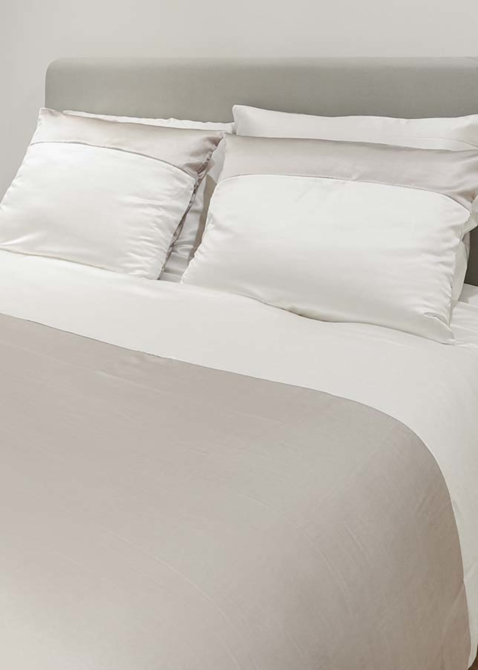 Emperior Silk  Zijden dekbedovertrek Schumann Ivoor & Taupe - 22MM