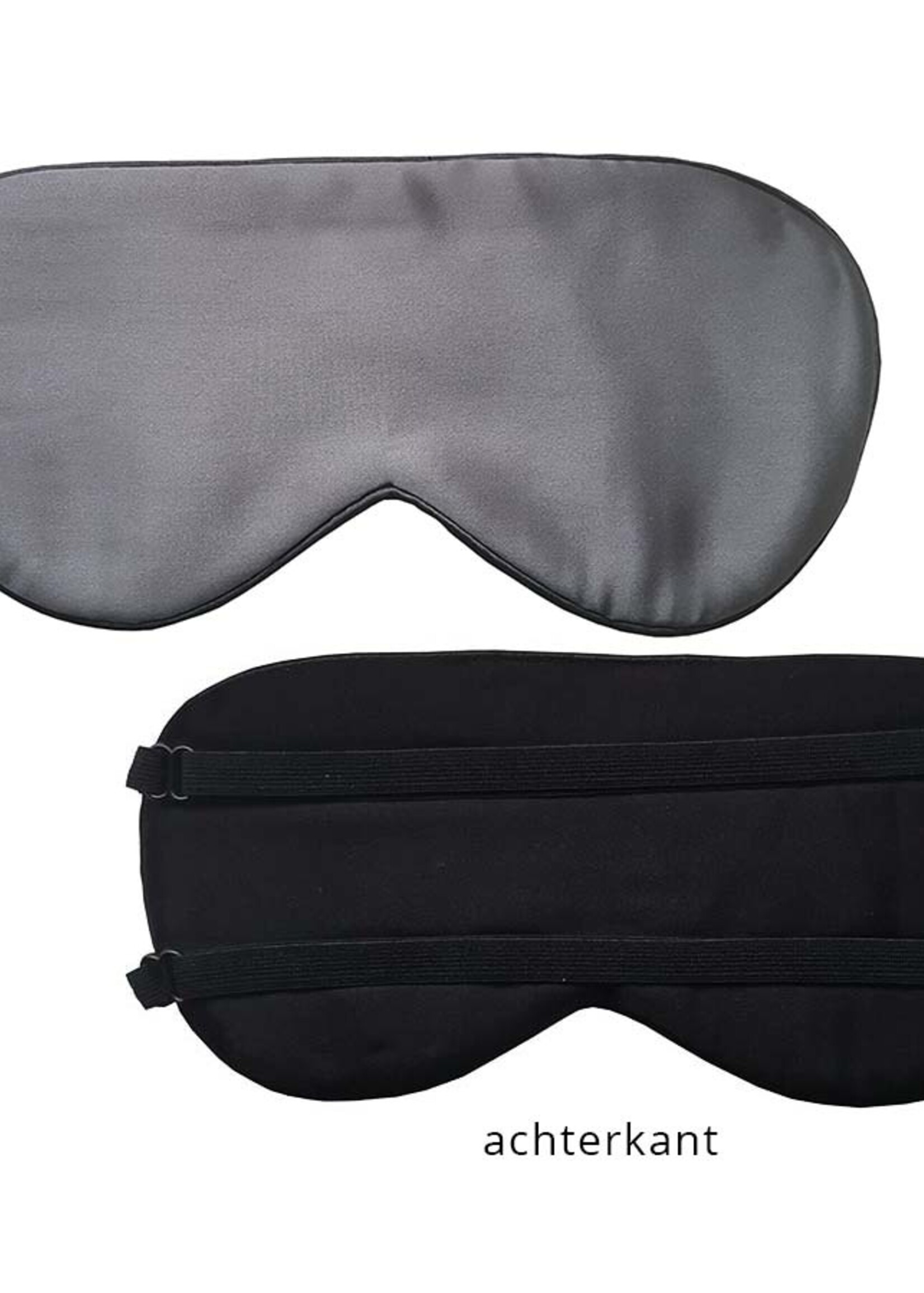 Silk Heaven Luxe zijden slaapmasker gevuld met zijde -  Antraciet