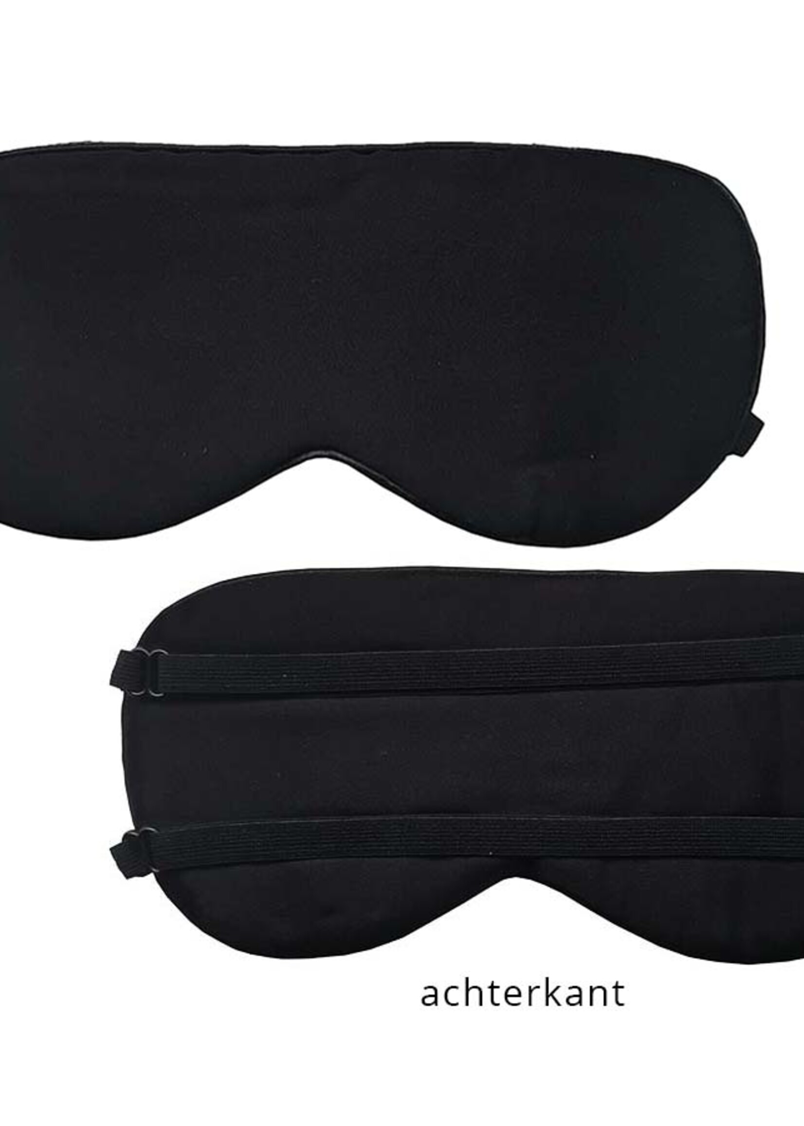 Silk Heaven Luxe zijden slaapmasker - gevuld met zijde - Zwart