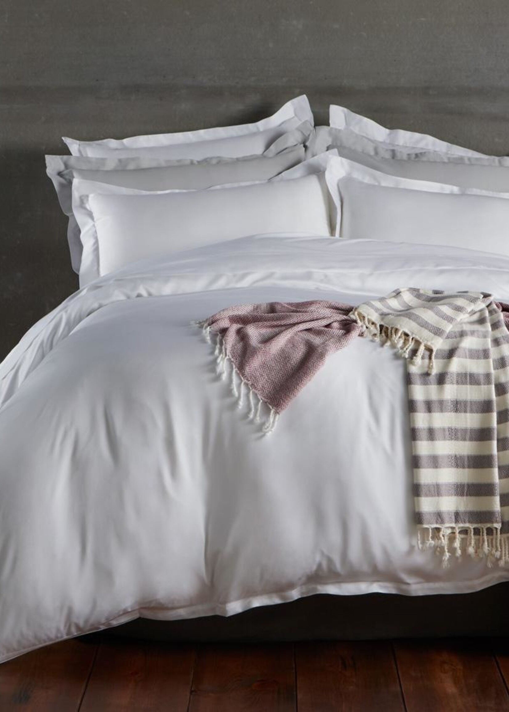 100% Bamboe-viscose dekbedovertrek  Wit
