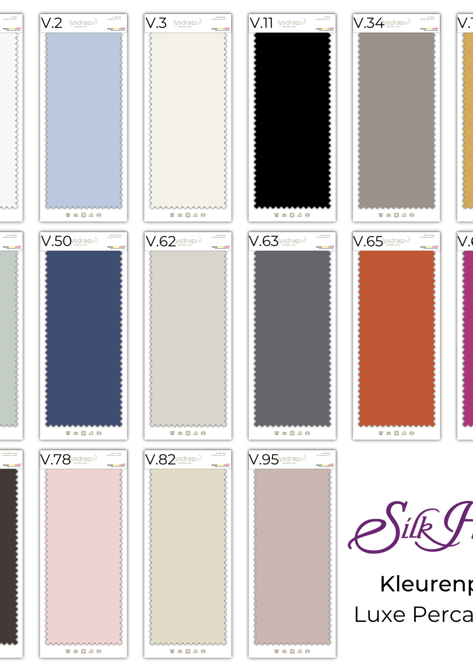 Lysdrap Egyptisch Katoen Luxe Percal 200TC Laken - 2 kleuren - Square