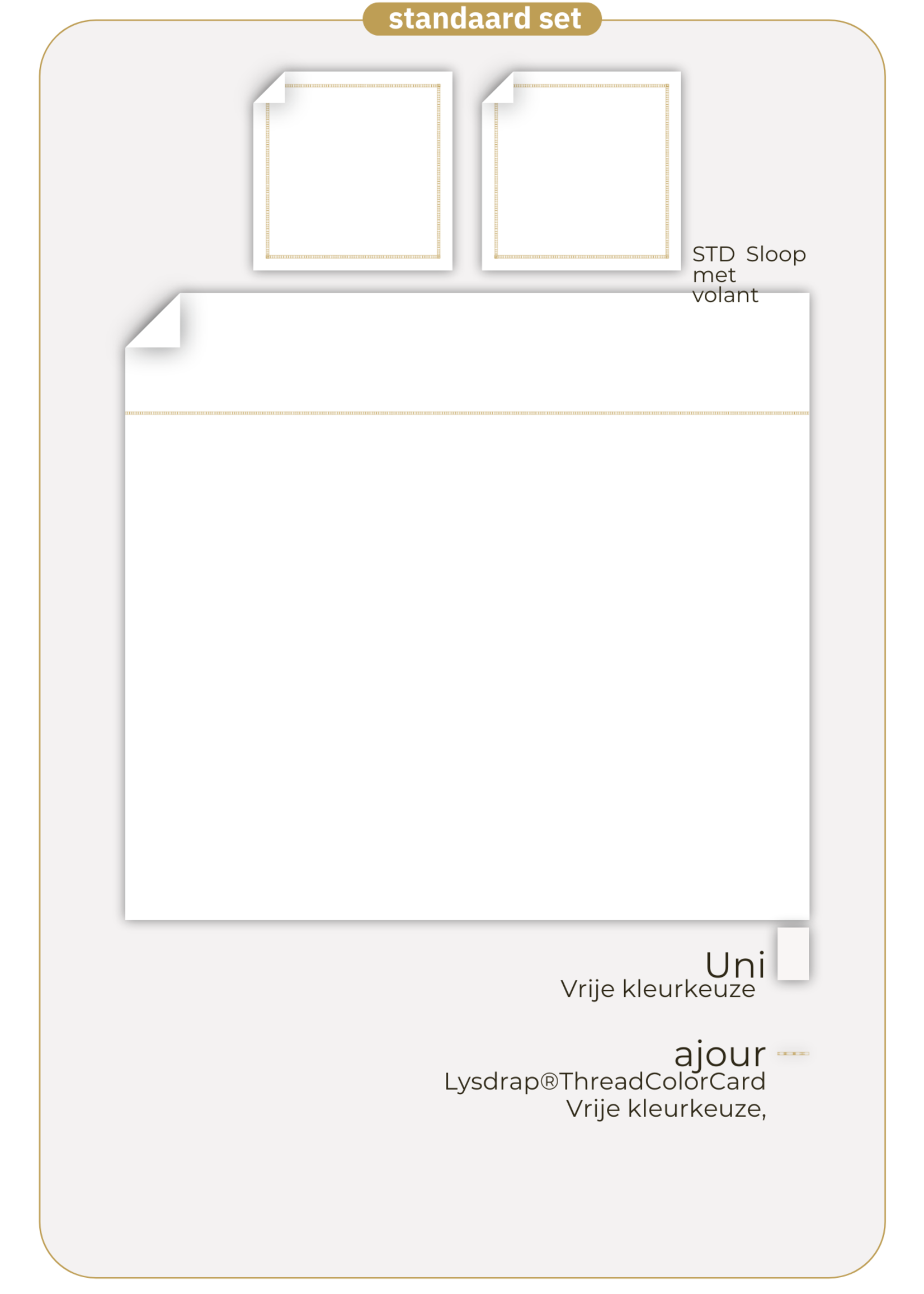 Lysdrap Egyptisch Katoen Luxe Percal 200TC Kussensloop - Apertio