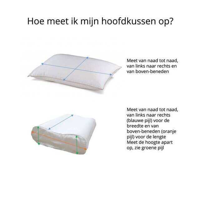 Voordeelset 2x 100% Zijden kussensloop Ergonomisch Wit Hotelsluiting