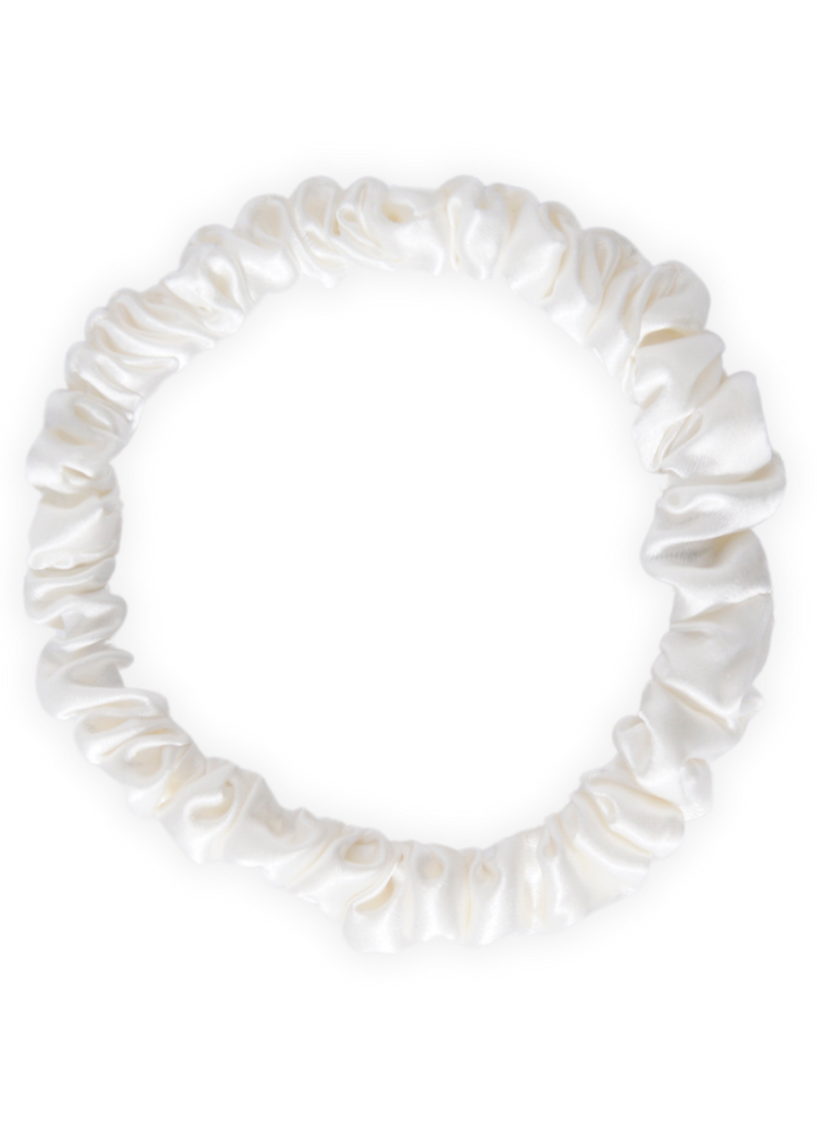 Silk Heaven Zijden Scrunchies Ivoor Deluxe set van 5 - 22 Momme