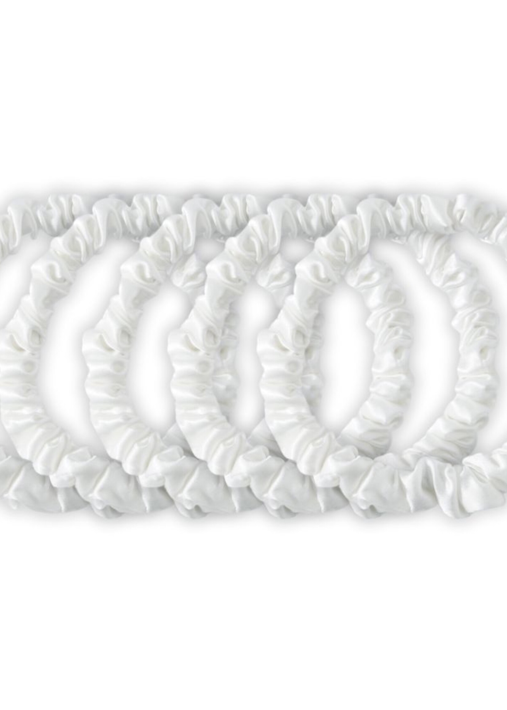 Silk Heaven Zijden Scrunchies Wit Deluxe set van 5 - 22 Momme