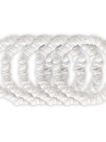 Silk Heaven Zijden Scrunchies Ivoor Deluxe set van 5 - 22 Momme