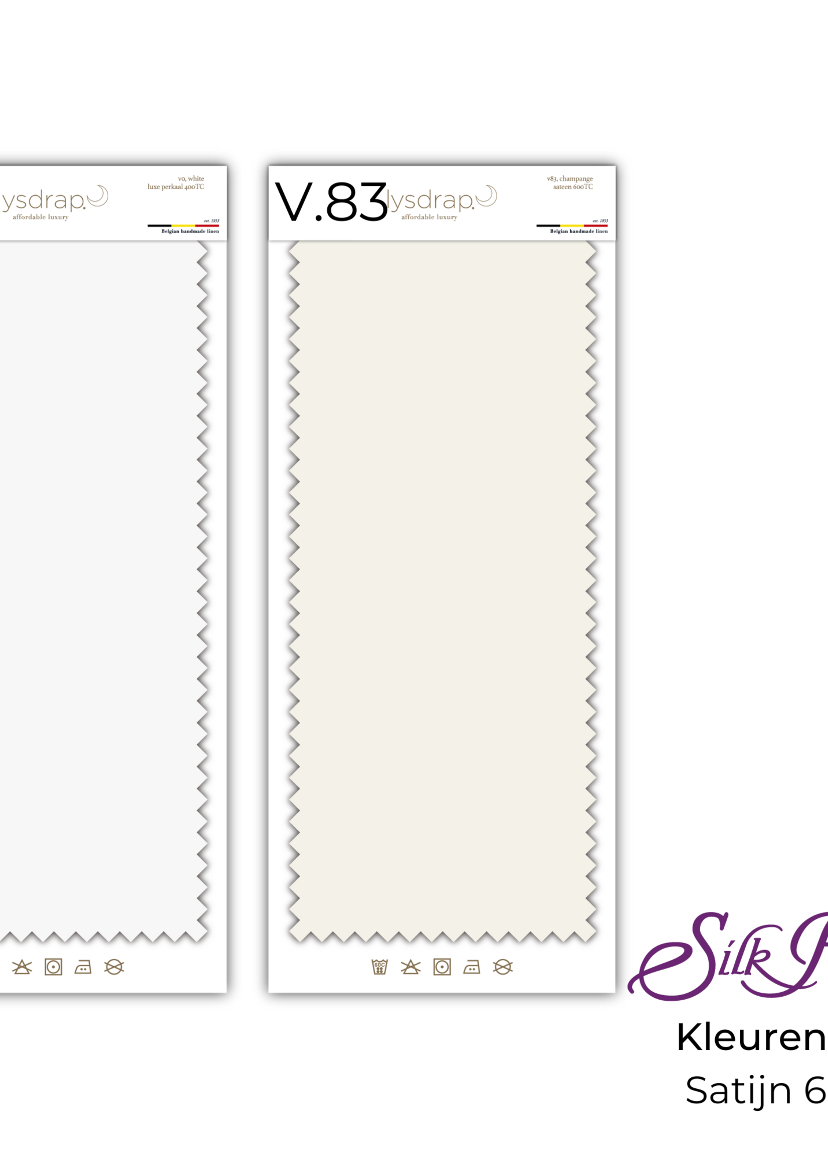 Lysdrap Egyptisch Katoen Satijnen 600TC Dekbedovertrek - Virgo - 140x220cm - Kleur V.83 Champagne