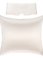 Silk Heaven Perfect Sleep Set Ivoor - Kussensloop & Slaapmasker
