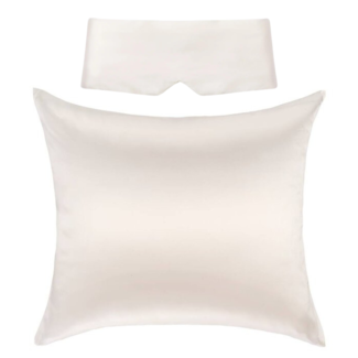 Silk Heaven Perfect Sleep Set Ivoor - Kussensloop & Slaapmasker