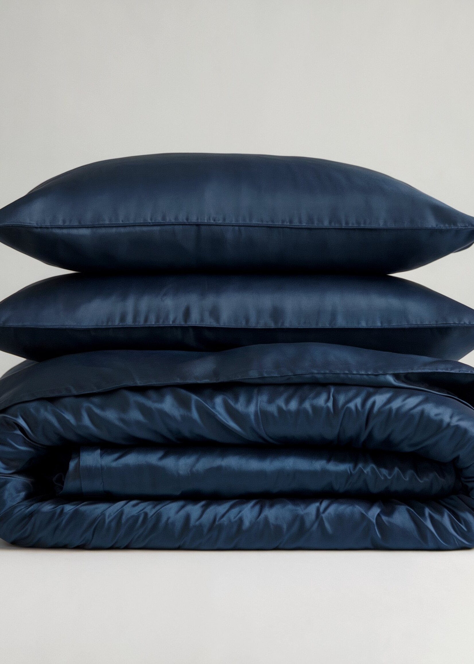 Silk Heaven Zijden Dekbedovertrek Set Navy - 22MM Satijn