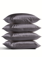 Silk Heaven 4x Zijden Kussensloop Antraciet - 19MM