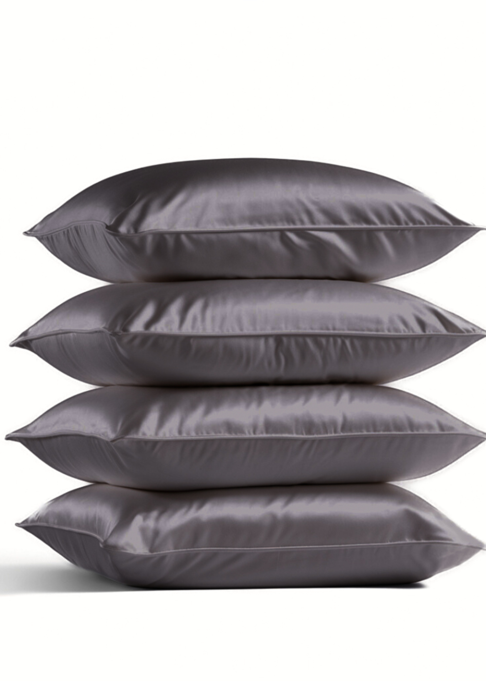 Silk Heaven 4x Zijden Kussensloop Antraciet - 19MM