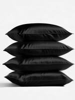 Silk Heaven 4x Zijden Kussensloop Zwart - 19MM