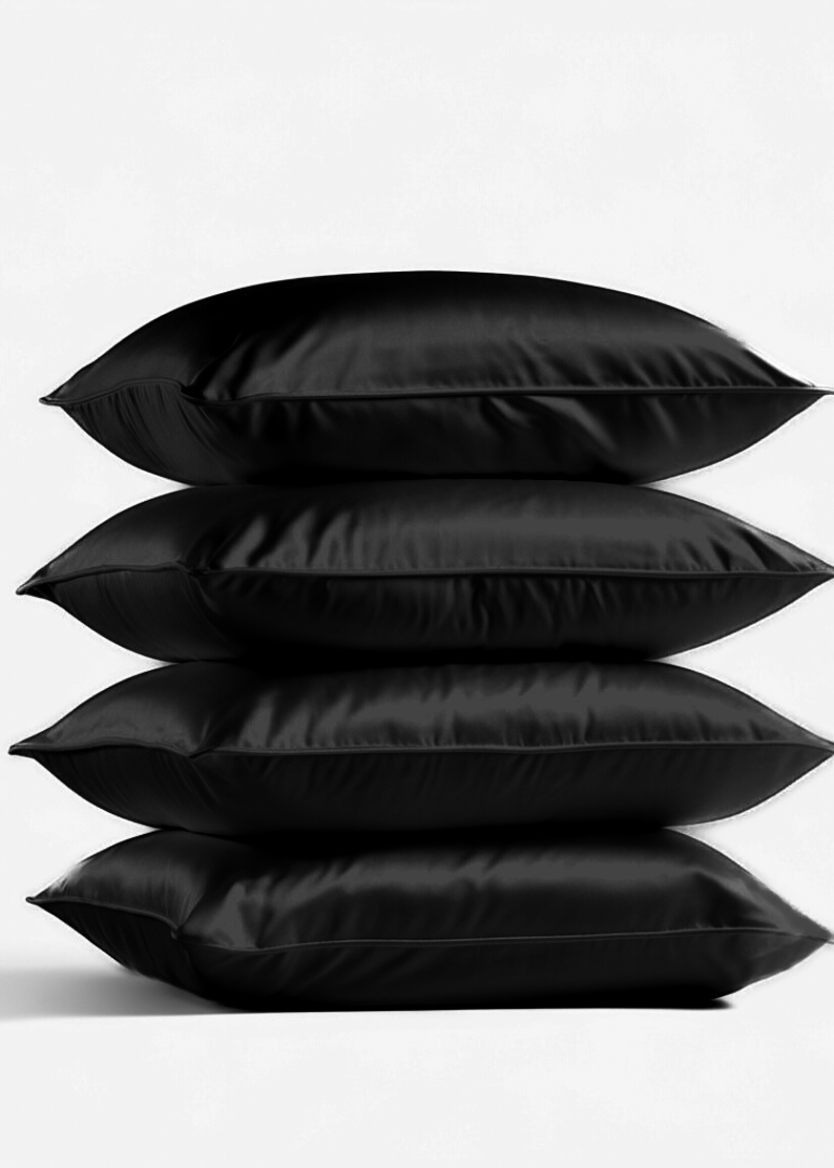 Silk Heaven 4x Zijden Kussensloop Zwart - 19MM