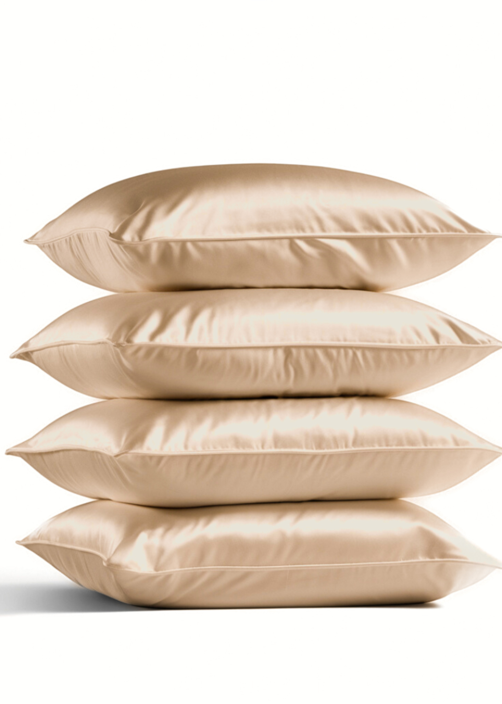 Silk Heaven 4x Zijden Kussensloop Donker Champagne - 22MM