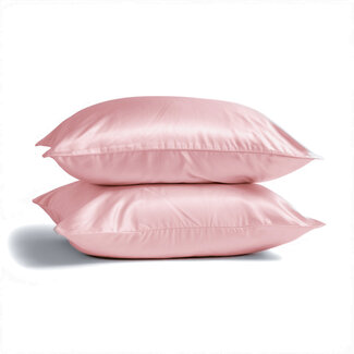 Silk Heaven 2x Zijden Kussensloop Vintage Roze - 22MM