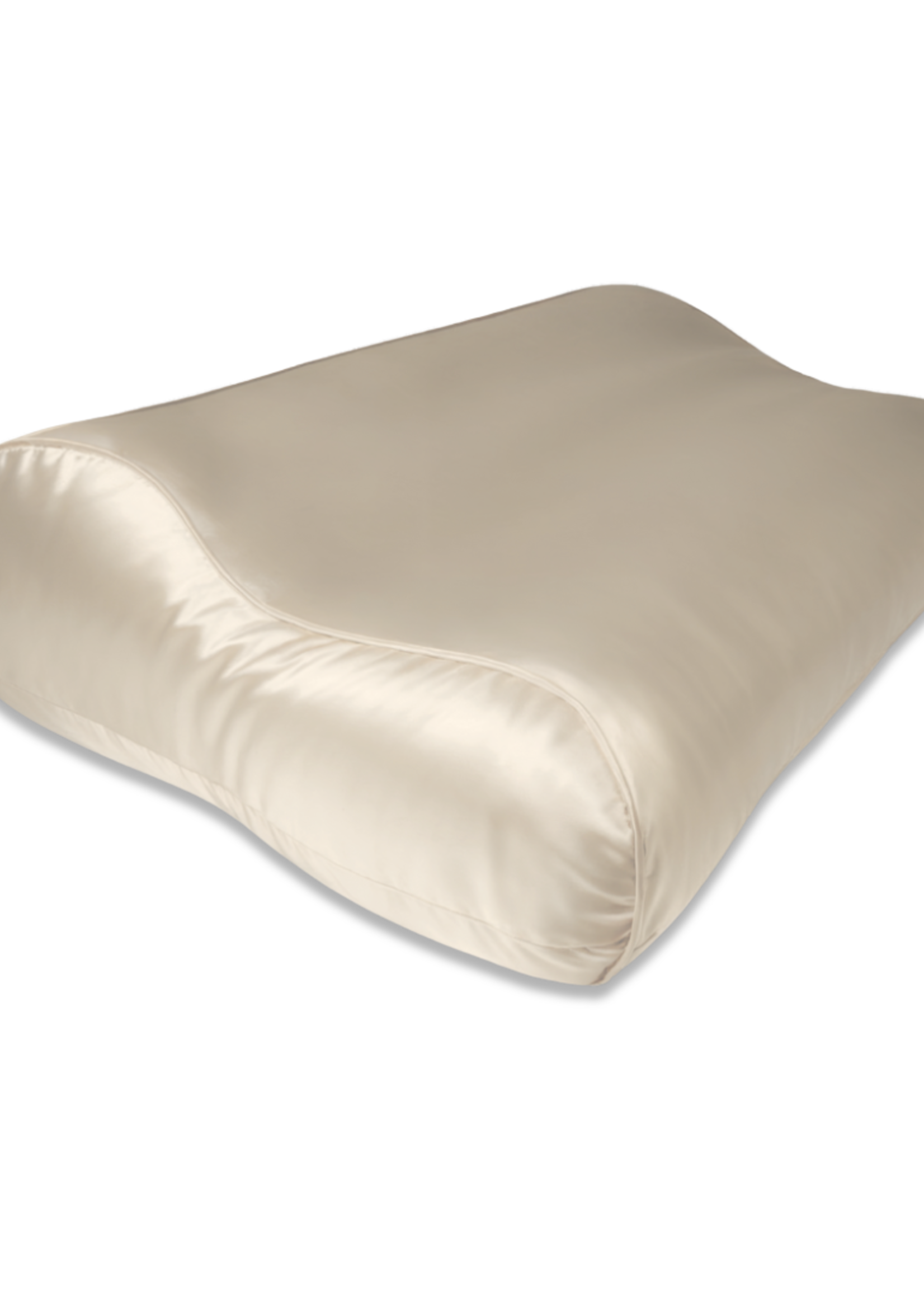 Silk Heaven Zijden Kussensloop ergonomisch Donker Champagne - 19MM