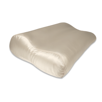 Silk Heaven Zijden Kussensloop ergonomisch Donker Champagne - 19MM