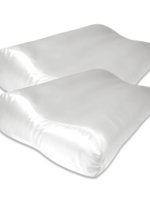 Silk Heaven 2x Zijden Kussensloop Ergonomisch  Wit - 22MM