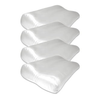 Silk Heaven 4x Zijden Kussensloop Ergonomisch  Wit - 22MM