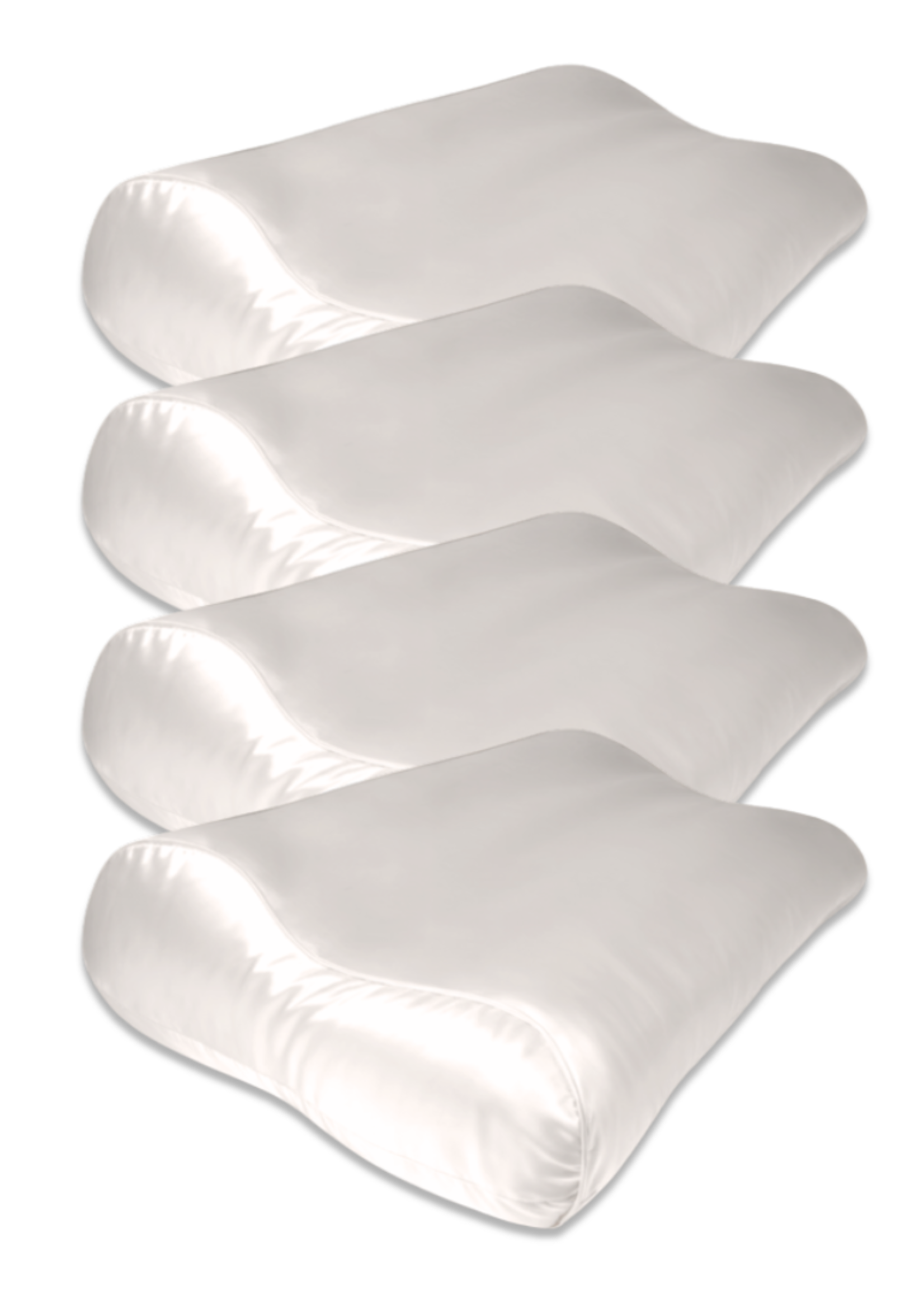 Silk Heaven 4x Zijden Kussensloop Ergonomisch Ivoor met Zilver Ionen - 22MM