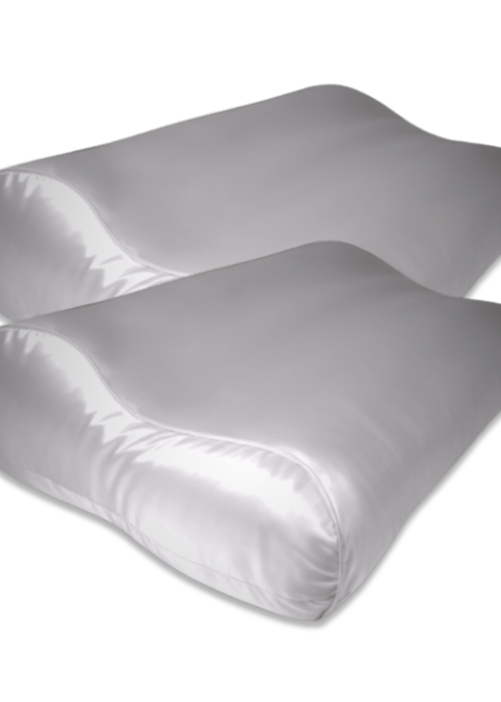 Silk Heaven 2x Zijden Kussensloop Licht Grijs Ergonomisch - 19MM