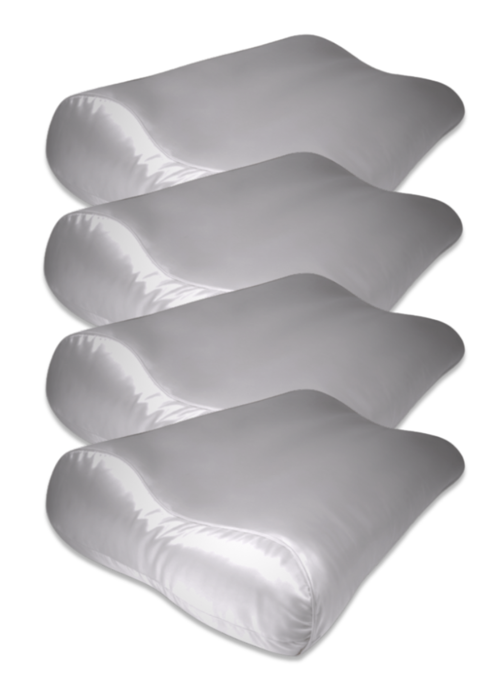Silk Heaven 4x Zijden Kussensloop Licht Grijs Ergonomisch - 19MM