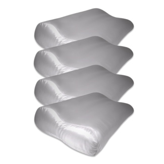 Silk Heaven 4x Zijden Kussensloop Licht Grijs Ergonomisch - 19MM