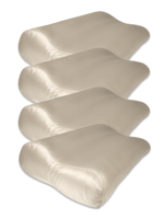 Silk Heaven 4x Zijden Kussensloop Donker Champagne Ergonomisch - 19MM