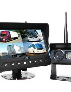 RVS-systemen 7 inch Quad Draadloze Achteruitrijcamera set