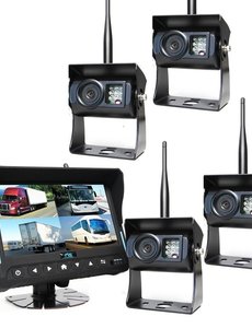 RVS-systemen 7 inch Quad 4 Draadloze Camera's